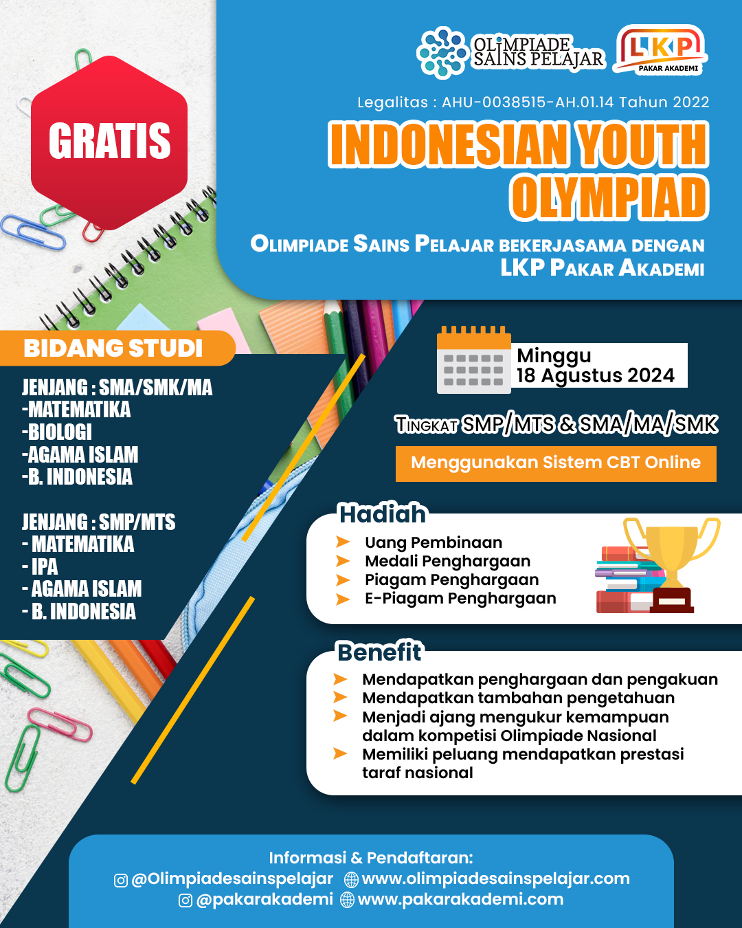 INDONESIAN YOUTH OLYMPIAD – Olimpiade Sains Pelajar